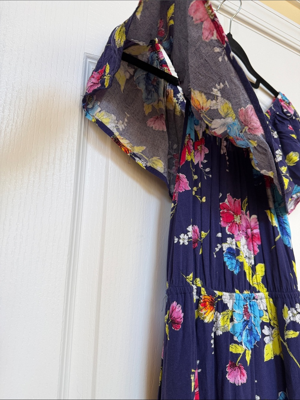 Nordstrom Navy Floral Off-Shoulder Maxi Dress - Picture 3 of 5